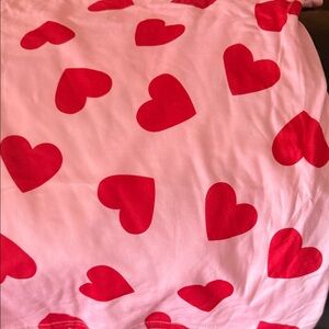Pink and Red Heart Patterned Fabric